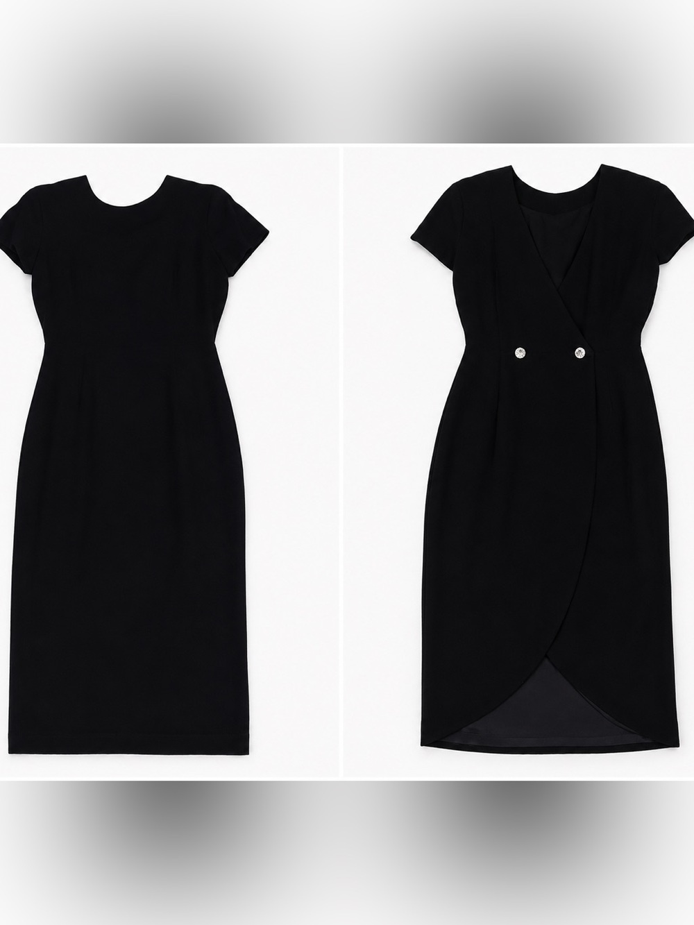 Stunning vintage Datiani mock-wrap cocktail dress from the 1980s/1990s.